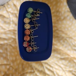 Variety of crystal ball earrings!